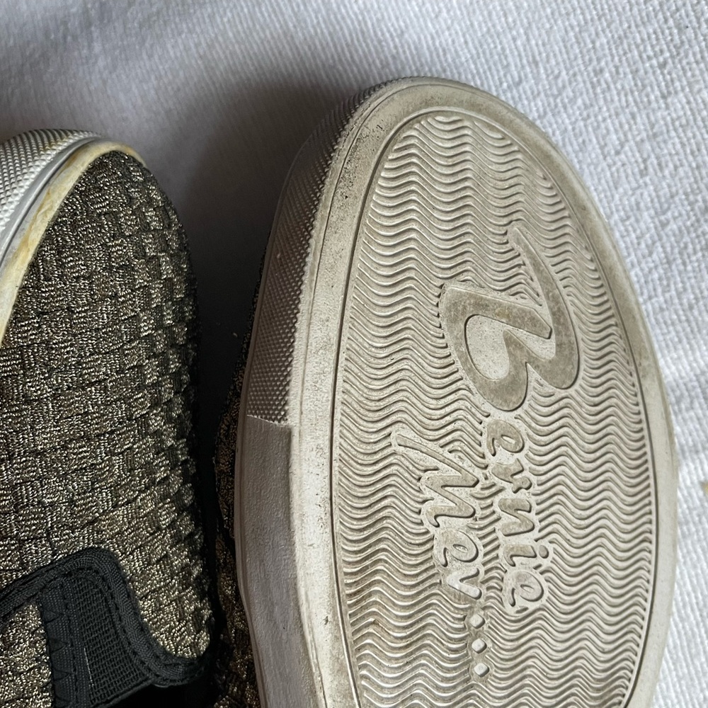 bernie mev. Gold & Black Bella me Woven Slip-On ballet Flats - Picture 6 of 6